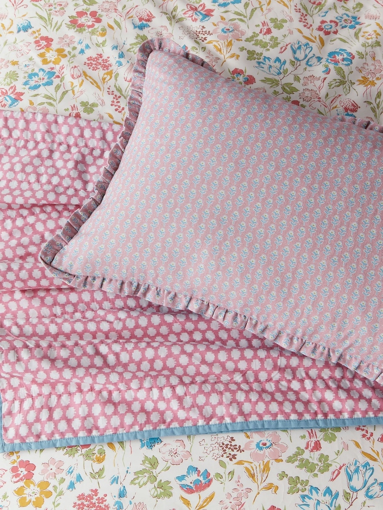 Land & Shore Multi Meadowsweet 100% Cotton Cushion - Image 2 of 5 Land & Shore Multi Meadowsweet 100% Cotton Cushion - Image 2 of 5
