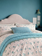 Land & Shore Green Ella's Cross-Stitch Pillowcase Pair - Image 2 of 3
