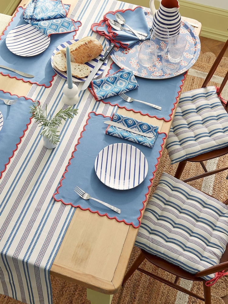 Land & Shore 4 Pack Blue Red Achill Napkin - Image 1 of 3