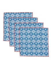 Land & Shore 4 Pack Blue Red Achill Napkin - Image 3 of 3