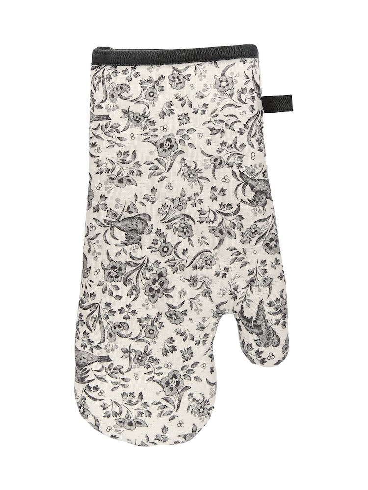 Burleigh X Bedeck Of Belfast Charcoal Regal Peacock Single Oven Gloves - Image 2 of 3 Burleigh X Bedeck Of Belfast Charcoal Regal Peacock Single Oven Gloves - Image 2 of 3