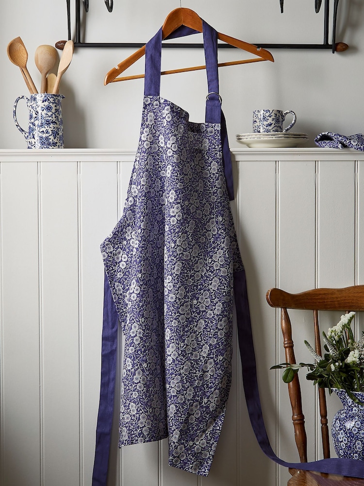 Burleigh X Bedeck Of Belfast Blue Calico Apron - Image 1 of 3 Burleigh X Bedeck Of Belfast Blue Calico Apron - Image 1 of 3