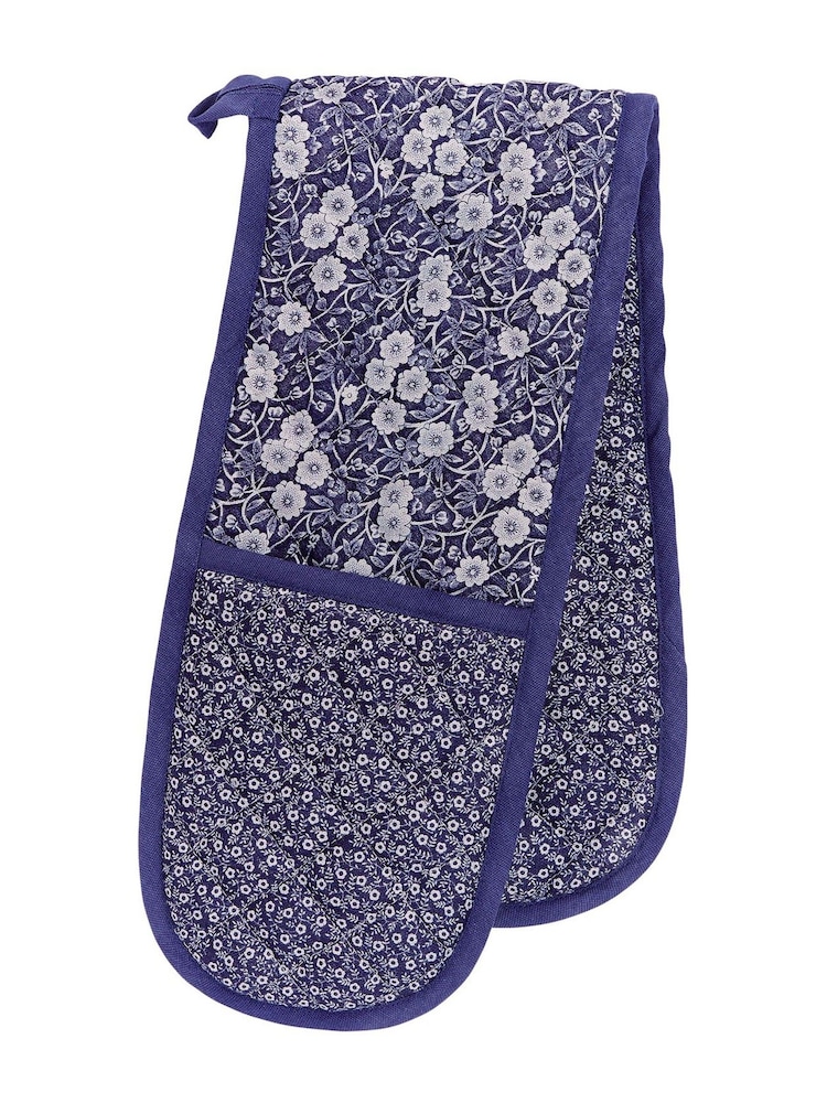 Burleigh X Bedeck Of Belfast Blue Calico Double Oven Gloves - Image 2 of 3