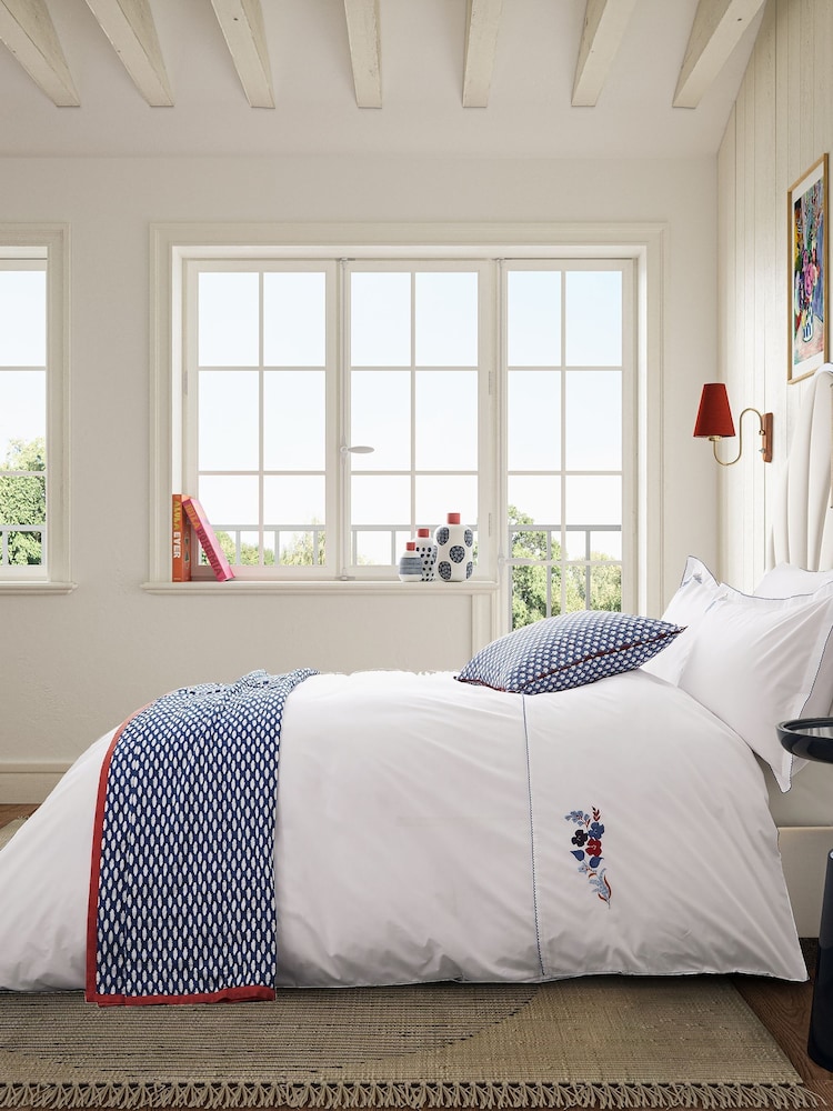 Land & Shore Blue Red Fia Duvet Cover and Pillowcase Set - Image 1 of 4 Land & Shore Blue Red Fia Duvet Cover and Pillowcase Set - Image 1 of 4