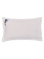 Land & Shore Blue Red Fia Duvet Cover and Pillowcase Set - Image 4 of 4