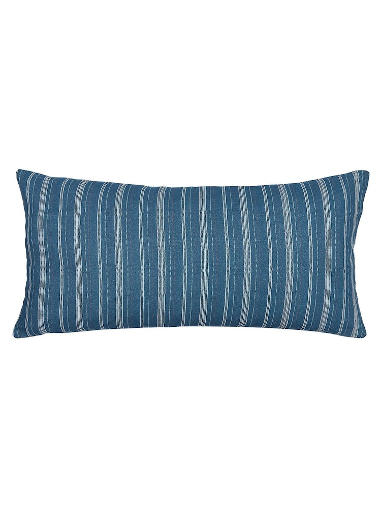 Land & Shore Blue Red Nessa 100% Cotton Cushion - Image 2 of 2