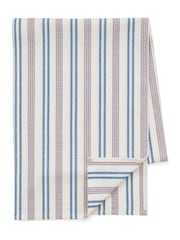 Land & Shore Blue Red Ticking Stripe Table Runner - Image 2 of 2