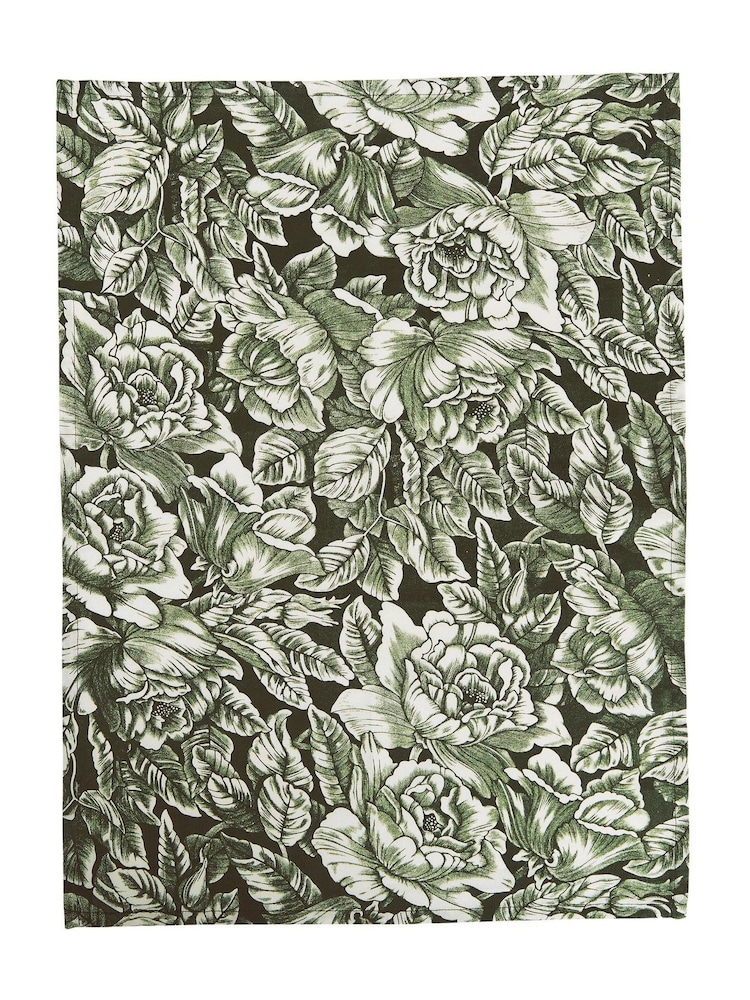 Burleigh X Bedeck Of Belfast 2 Pack Green Hibiscus Tea Towels - Image 3 of 3