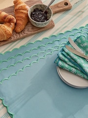 Land & Shore Green Scallop Placemat Pair - Image 2 of 3