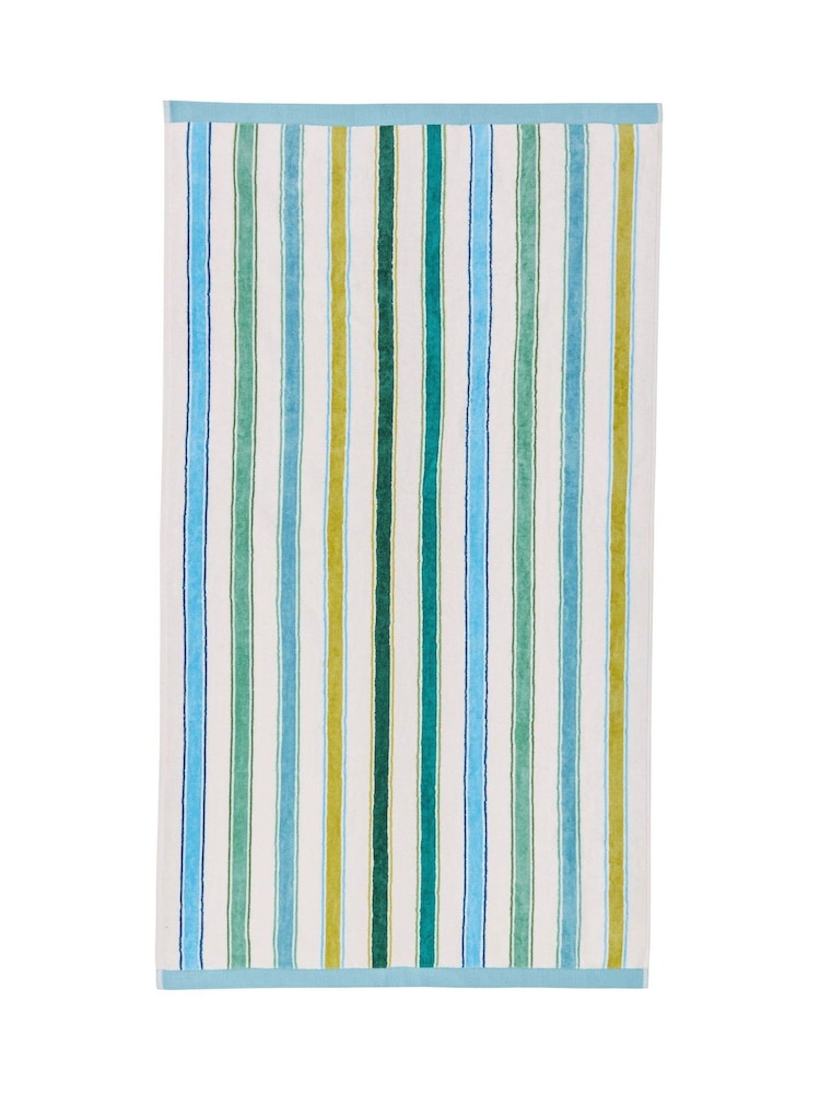 Land & Shore Green Barrow Stripe Towel - Image 2 of 2