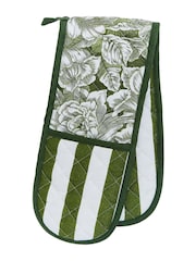 Burleigh X Bedeck Of Belfast Green Hibiscus Double Oven Gloves - Image 3 of 3