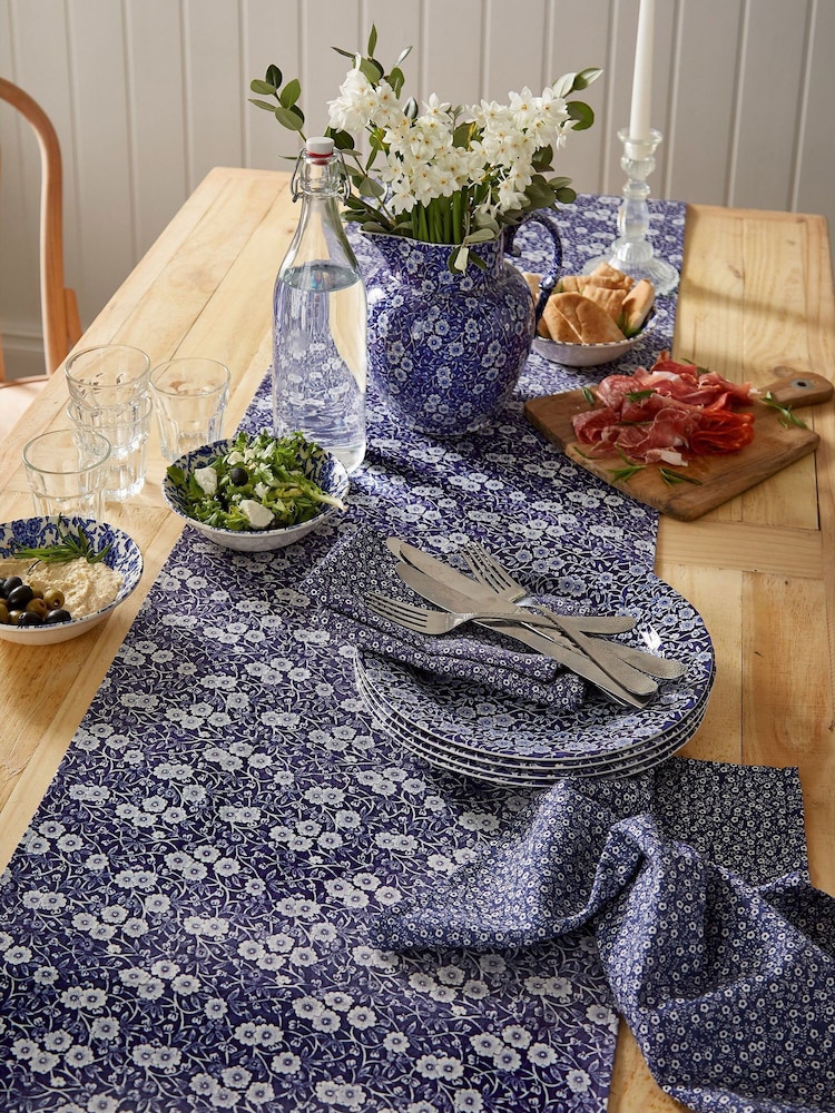 Burleigh X Bedeck Of Belfast Blue Calico Napkins 4 Pack - Image 3 of 4
