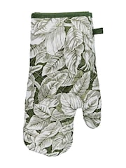 Burleigh X Bedeck Of Belfast Green Hibiscus Single Oven Gloves - Image 2 of 3