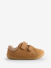 Clarks Tan Brown Toddler Pre WalkerCraft Trainers - Image 1 of 1