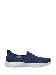 Skechers Blue Pink On the GO Flex Excellency Slip In Trainers - Image 1 of 1