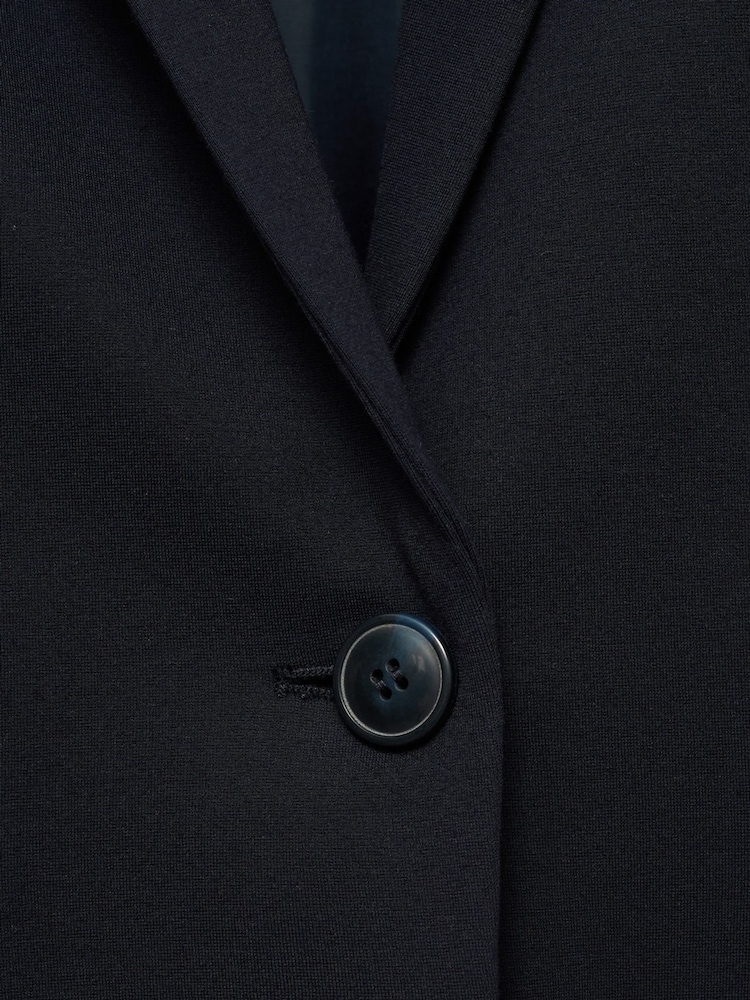 Mango Blue Suit Jacket With Pockets - Image 7 of 7