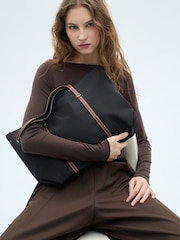 Mango Black Shopper Bag With Double Handle - Image 1 of 4