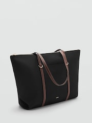 Mango Black Shopper Bag With Double Handle - Image 2 of 4