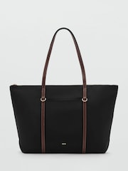 Mango Black Shopper Bag With Double Handle - Image 3 of 4