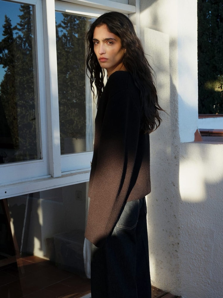Mango Black Knitted Jewel Button Jacket - Image 2 of 6