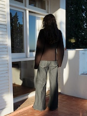 Mango Black Knitted Jewel Button Jacket - Image 3 of 6