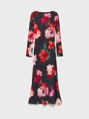 Mango Black Floral-Print Midi-Dress - Image 5 of 6