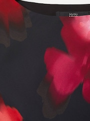 Mango Black Floral-Print Midi-Dress - Image 6 of 6
