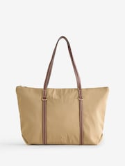 Mango Brown Shopper Bag With Double Handle - Image 1 of 1