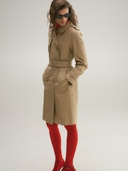 Mango Brown Belted Trench Coat - Image 1 of 7