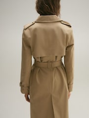 Mango Brown Belted Trench Coat - Image 2 of 7