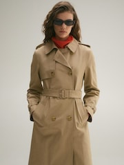 Mango Brown Belted Trench Coat - Image 5 of 7