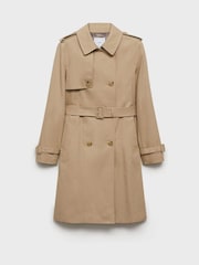 Mango Brown Belted Trench Coat - Image 6 of 7