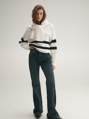 Mango Cream Striped Ribbed-Knit Sweater - Image 3 of 7