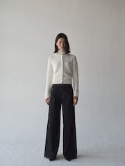 Mango Cream Tweed Jacket With Jewel Buttons - Image 2 of 6