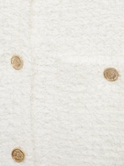 Mango Cream Tweed Jacket With Jewel Buttons - Image 6 of 6