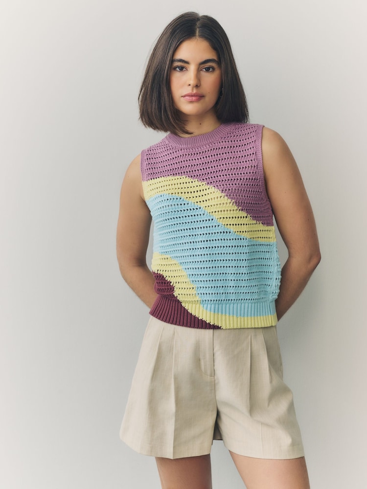 PS Paul Smith Swirl Knitted Cotton Sweater Vest - Image 1 of 7
