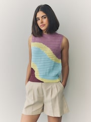 PS Paul Smith Swirl Knitted Cotton Sweater Vest - Image 4 of 7