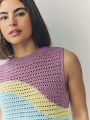 PS Paul Smith Swirl Knitted Cotton Sweater Vest - Image 5 of 7