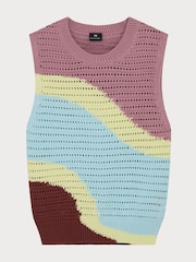 PS Paul Smith Swirl Knitted Cotton Sweater Vest - Image 6 of 7