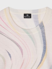 PS Paul Smith Pink Swirl Knitted Short Sleeve Top - Image 7 of 7