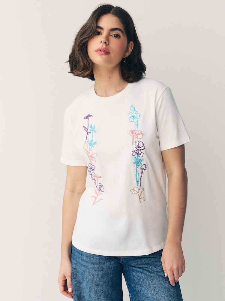 PS Paul Smith Flower Embroidery T-Shirt - Image 1 of 6