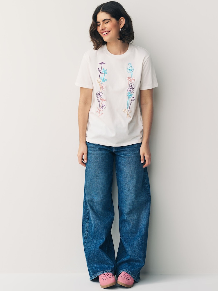 PS Paul Smith Flower Embroidery T-Shirt - Image 2 of 6