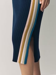 PS Paul Smith Knitted Ribbed Swirl Wool Blend Dress - Image 4 of 5