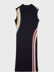 PS Paul Smith Knitted Ribbed Swirl Wool Blend Dress - Image 5 of 5