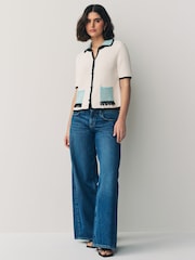PS Paul Smith Knitted Button Through Collared Short Sleeve Cardigan - Image 2 of 8