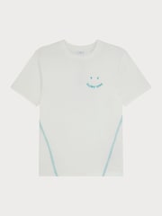 PS Paul Smith Happy Logo Graphic 100% Cotton White T-Shirt - Image 2 of 4