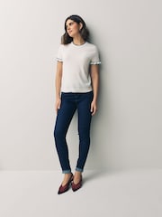 PS Paul Smith Knitted Short Sleeve Tipped T-Shirt - Image 2 of 7
