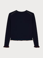 modra - PS Paul Smith Knitted V-Neck Button Through Wool Blend Cardigan - Slika 7 iz 8
