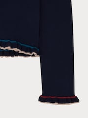 modra - PS Paul Smith Knitted V-Neck Button Through Wool Blend Cardigan - Slika 8 iz 8