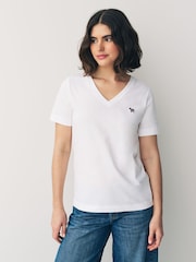 PS Paul Smith V-Neck Zebra Logo 100%  Cotton T-Shirt - Image 1 of 9
